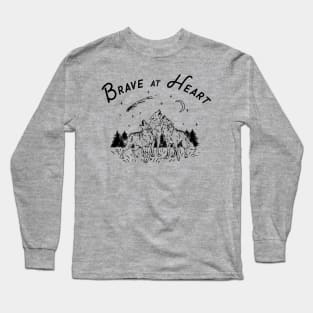 Brave at Heart Wolves on back Long Sleeve T-Shirt